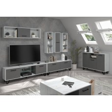 Mēbeļu komplekts BOSS 3, Craft Balts/Grafīts